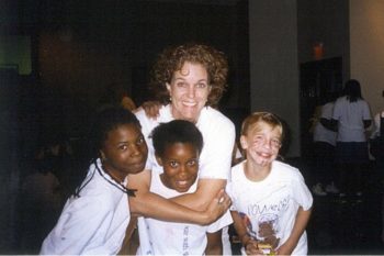 Students in the TLC Program shouting "I soar with WINGS. Let me tell you why."