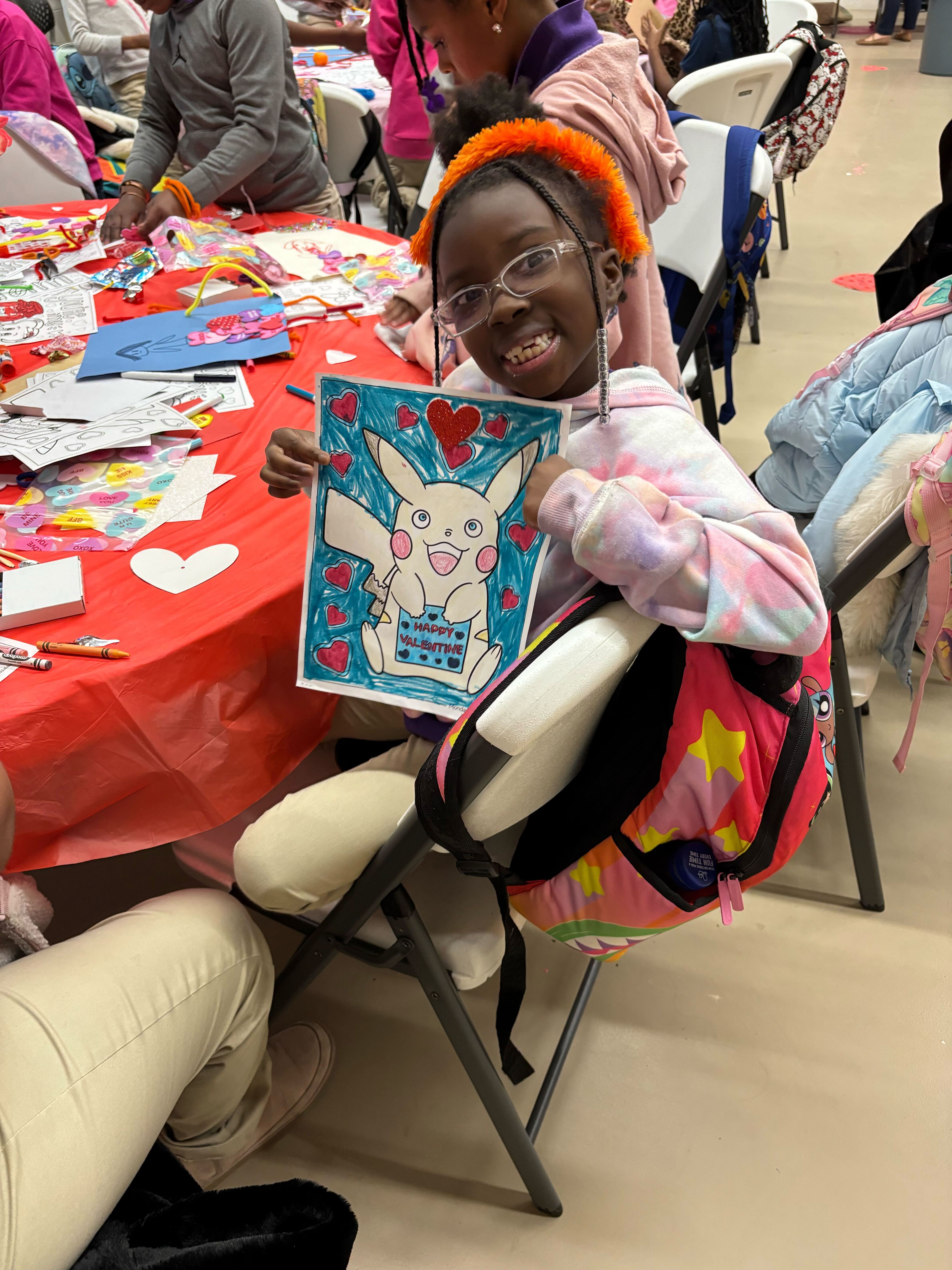 Students in the TLC Program shouting "I soar with WINGS. Let me tell you why."