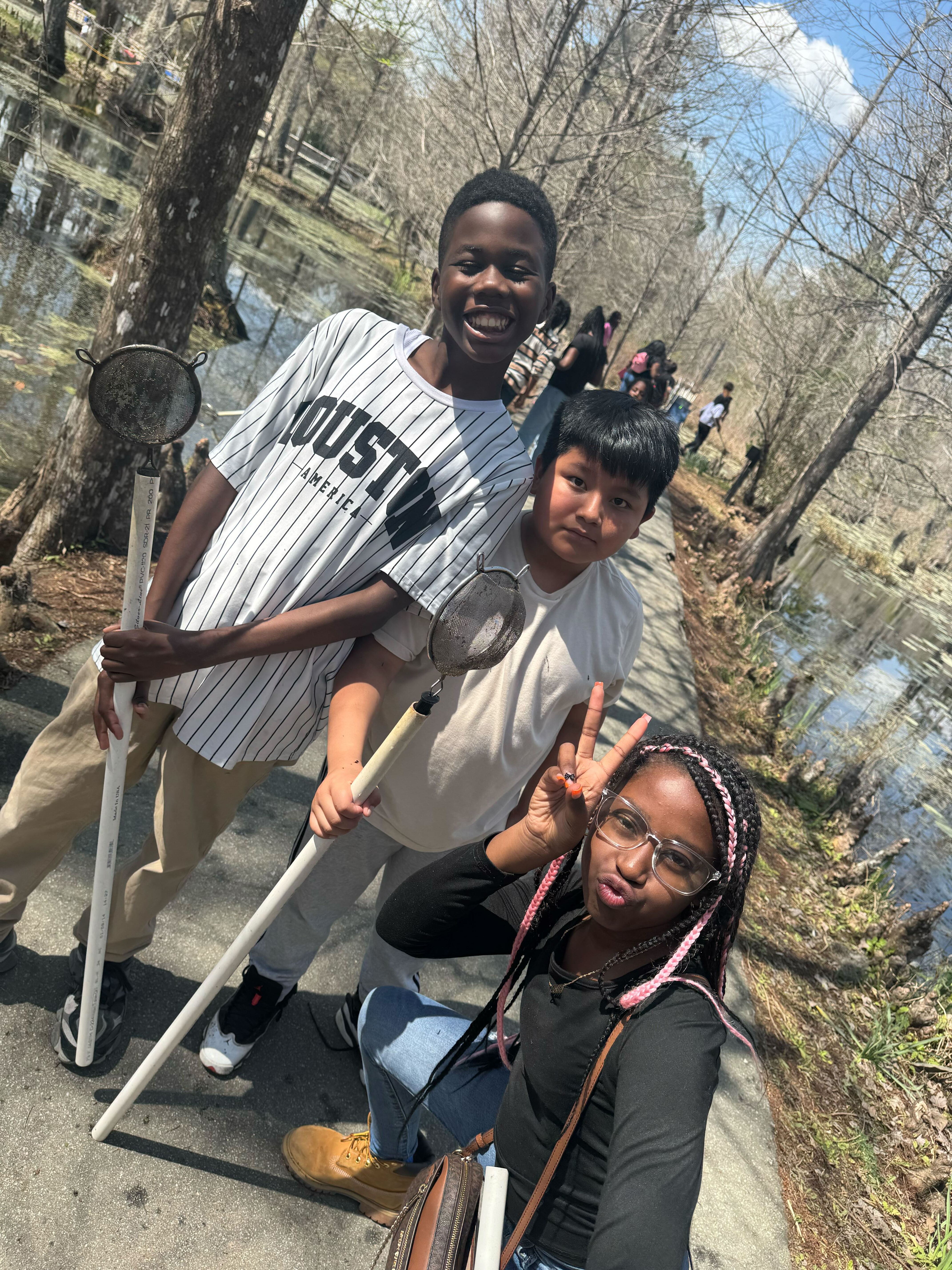 Students in the TLC Program shouting "I soar with WINGS. Let me tell you why."