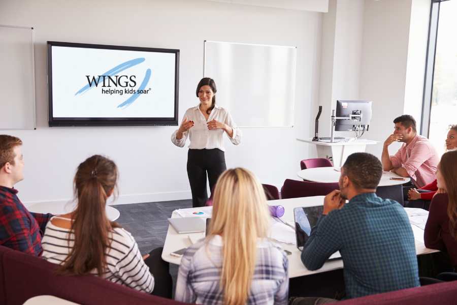 Wings staff giving a PD workshop